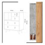 Hanah Home Witlof Cómoda Roble y Blanco con 4 Cajones